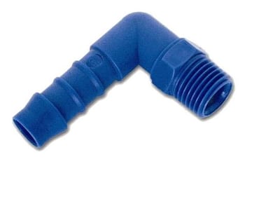 Angle Hose Connector PA66 nipple BSPT - 6mm, 1/2"