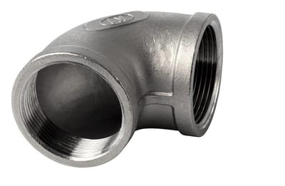 Angle stainless coupling/coupling - 1/2", 1/2", 90°