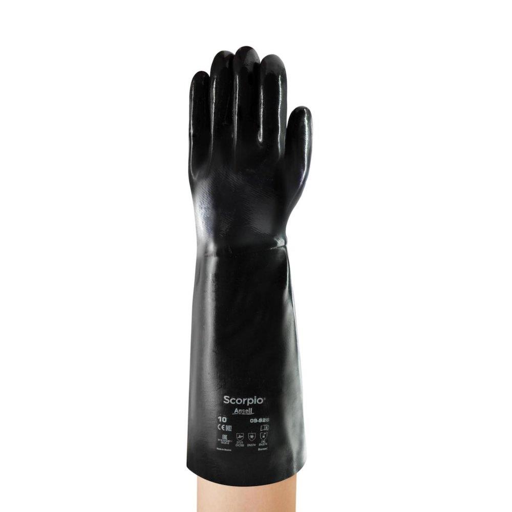 Ansell AlphaTec 09-928 Chemical Glove black - neoprene/cotton, 450cm, Yes, 3121B