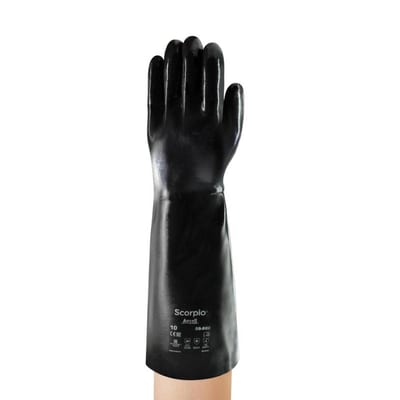 Ansell AlphaTec 09-928 Chemical Glove black - neoprene/cotton, 450cm, Yes, 3121B