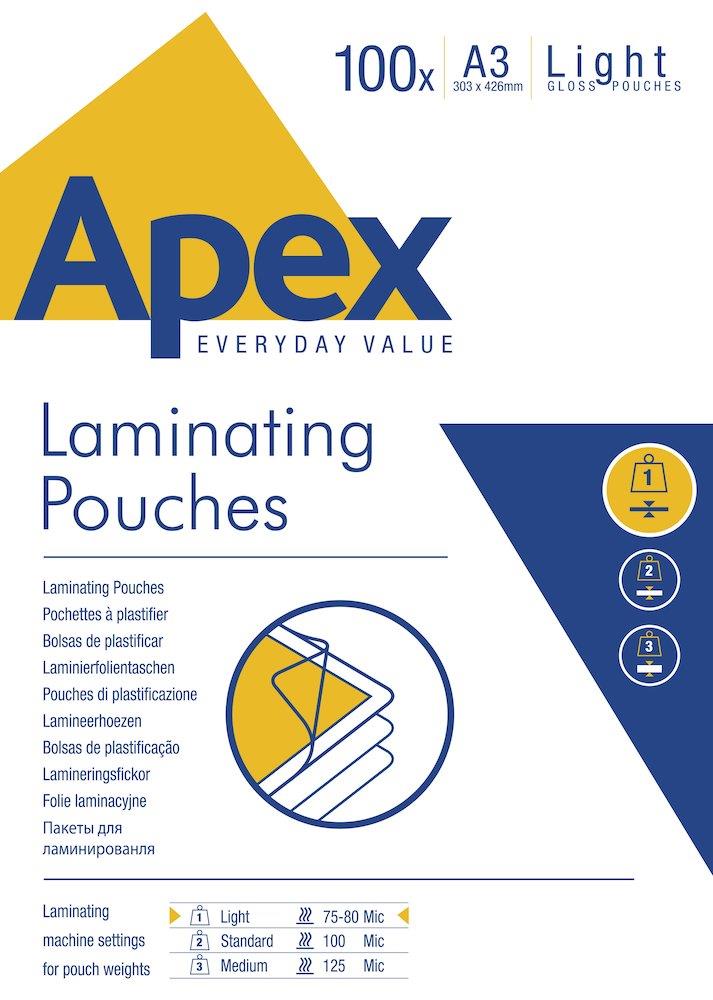 Apex Laminating Pouch A3 - 100PCS 10448641