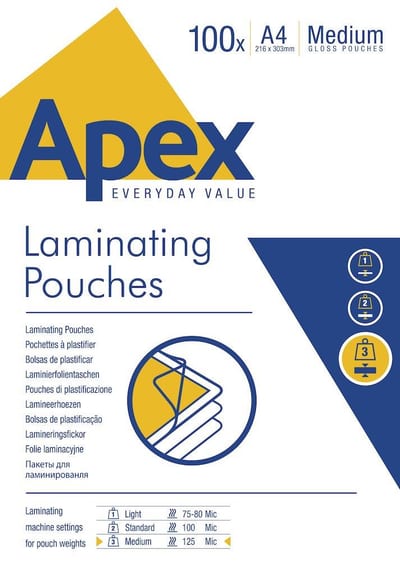 Apex Laminating Pouch A4 - 100PCS 10414474