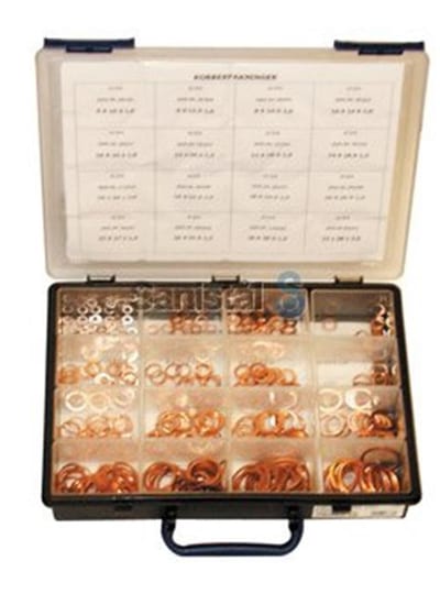 Assortment Box, Copper Sealing Washers, 240 pcs
