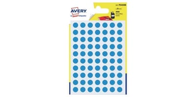 Avery PSA08B Label blue - 8mm, 490PCS