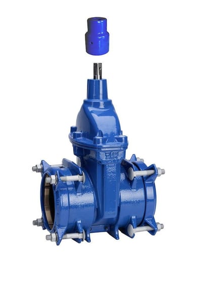 AVK Gate Valve with double O-ring seal and spindle transition - 300, 315mm