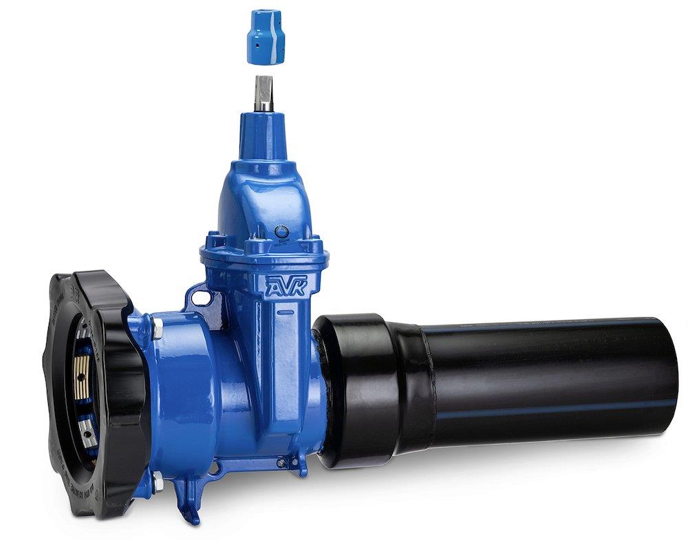 AVK Gate Valve with flange and PE-end - 150