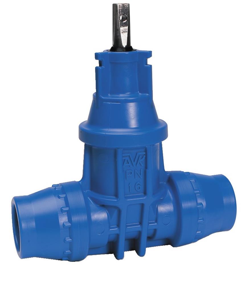 AVK POM Service Line Valve with pull-resistant insert fittings - 32, 40mm, PE