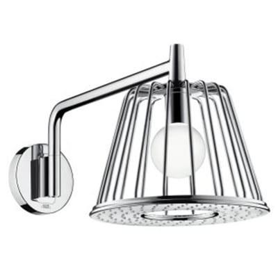 AXOR Nendo Overhead shower with shower bend and light - 275mm, Chrome-plated
