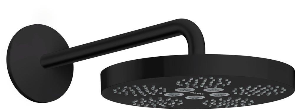 AXOR One Overhead Shower with Wall Bend Matte Black - 280 mm