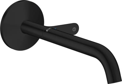 AXOR One single-lever washbasin faucet, 220 mm projection, fixed spout, matte black