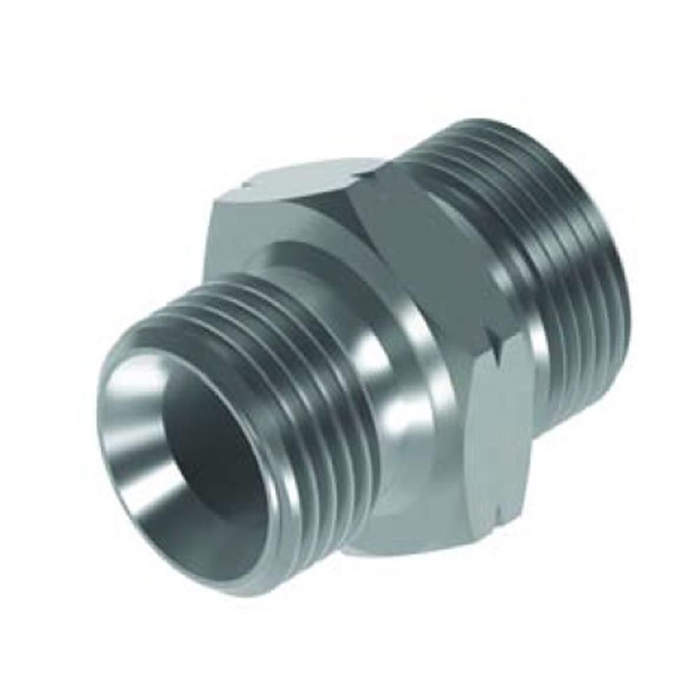 B&H Nipple steel zinc/nickel BSPP/metric nipple - 3/4", M 22-1,5