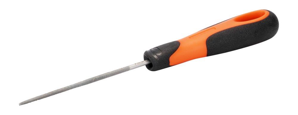 Bahco 230-04-3 Round File w/Handle - 3, 100mm, 4mm, Round