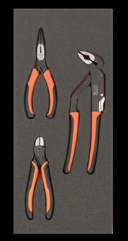 Bahco Fit&Go Tool Assortment pliers - 3PCS, 181mm, 445mm, 1/3 drawer