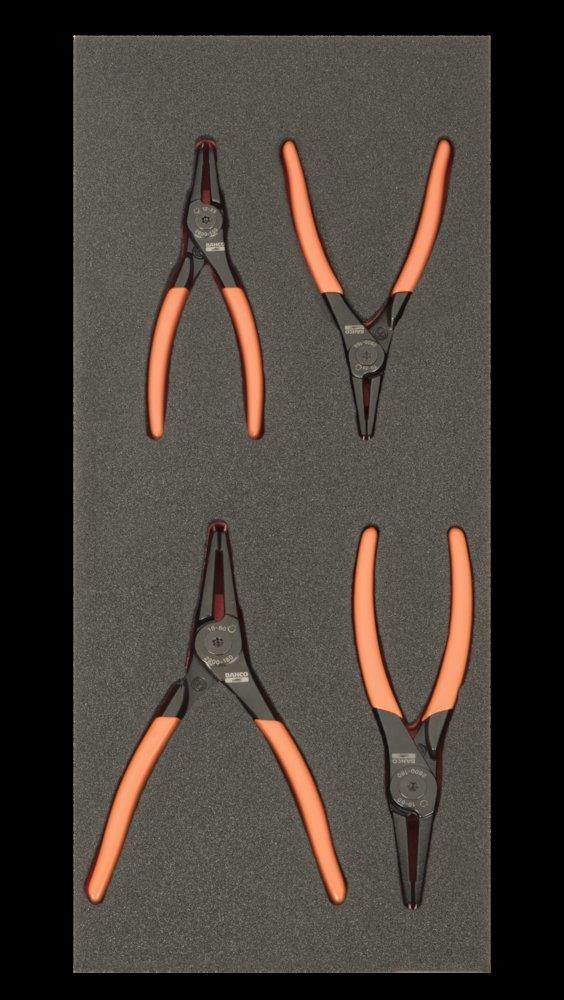 Bahco Fit&Go Tool Assortment Snap Ring Pliers - 4PCS, 181mm, 445mm, 1/3 drawer