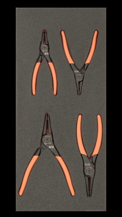Bahco Fit&Go Tool Assortment Snap Ring Pliers - 4PCS, 181mm, 445mm, 1/3 drawer
