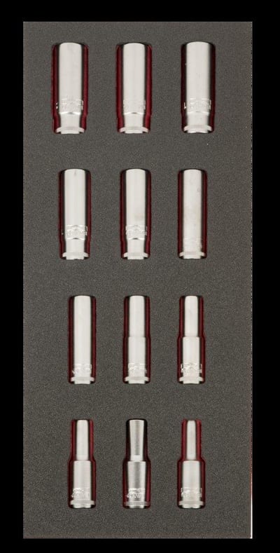 Bahco Fit&Go Tool Assortment sockets 1/2" - 12PCS, 181mm, 445mm, 1/3 drawer