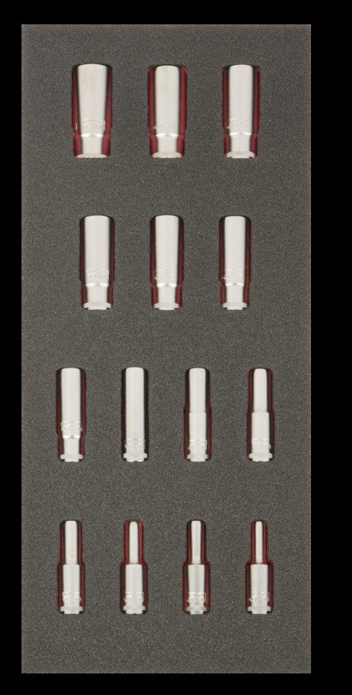 Bahco Fit&Go Tool Assortment sockets 3/8" - 14PCS, 181mm, 445mm, 1/3 drawer