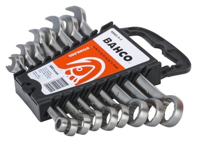 Bahco SS002-9 Combination Wrench Set stainless - 8-19 mm, 9PCS