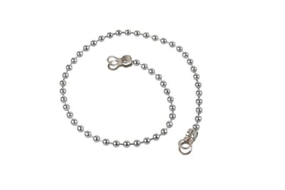 Ball Chain with connection link - Chrome-plated, brass