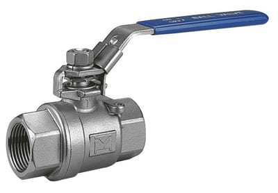 Ball Valve coupling/coupling - Normal, L-handle, acid-resistant, 1/2", 1/2"