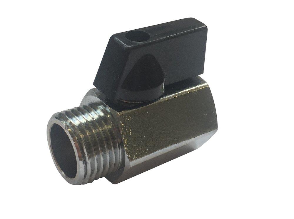 Ball Valve socket/nipple - brass, Straight, 1/2", 1/2"
