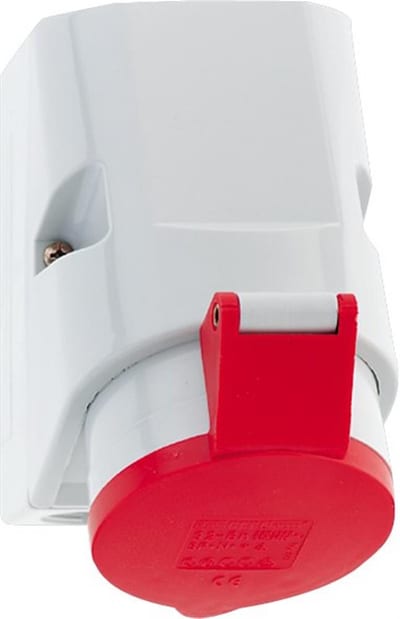 Bals CEE Wall Outlet - 5P, 16A, 380V, H6, red 4024941001069