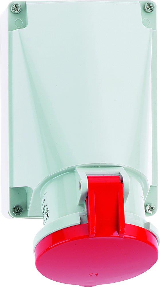 Bals CEE Wall Outlet - 5P, 63A, 380V, H6, red