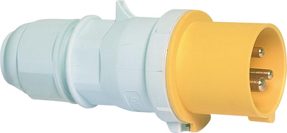 Bals Quick Connect CEE Plug - 3P, 16A, 110V, H4, yellow