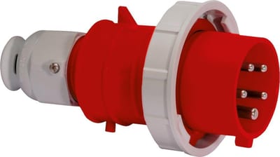 Bals Quick Connect CEE Plug - 5P, 32A, 380V, H6, red