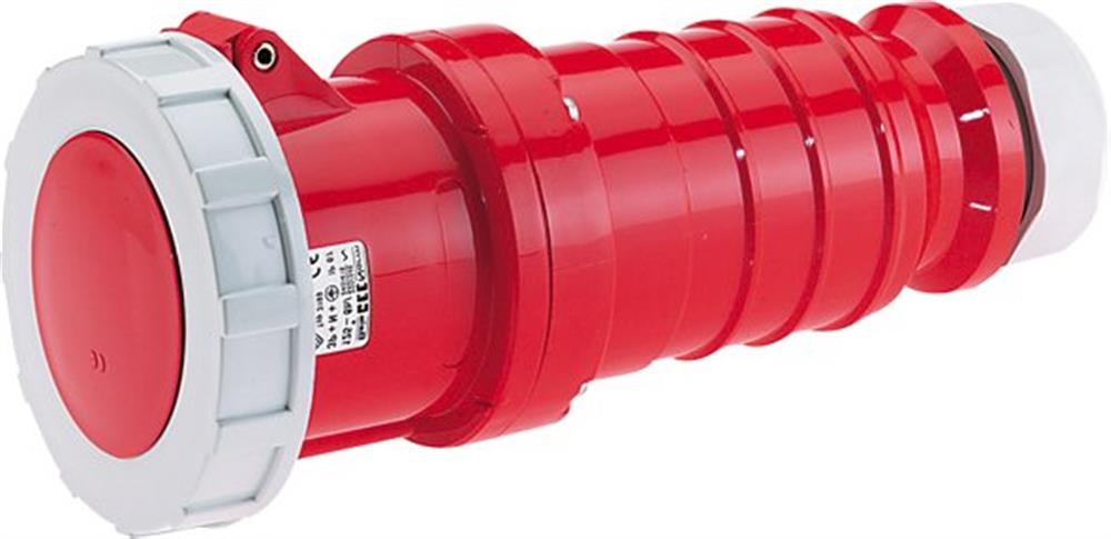Bals TE CEE Extension Connector - 4P, 63A, 380V, H6, red