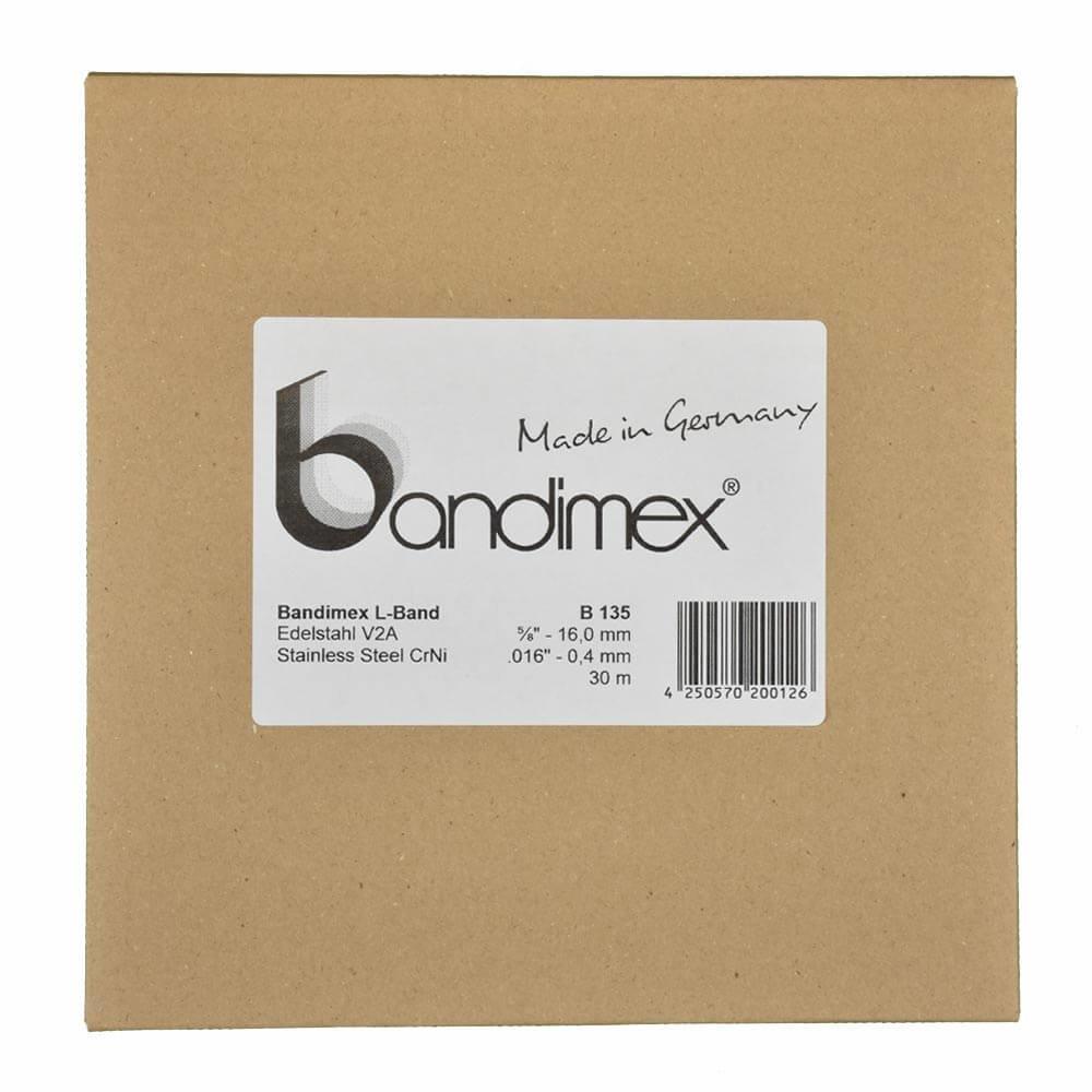 Bandimex Light Endless clamp band stainless - 30M, 16mm, 5/8", 0.4mm