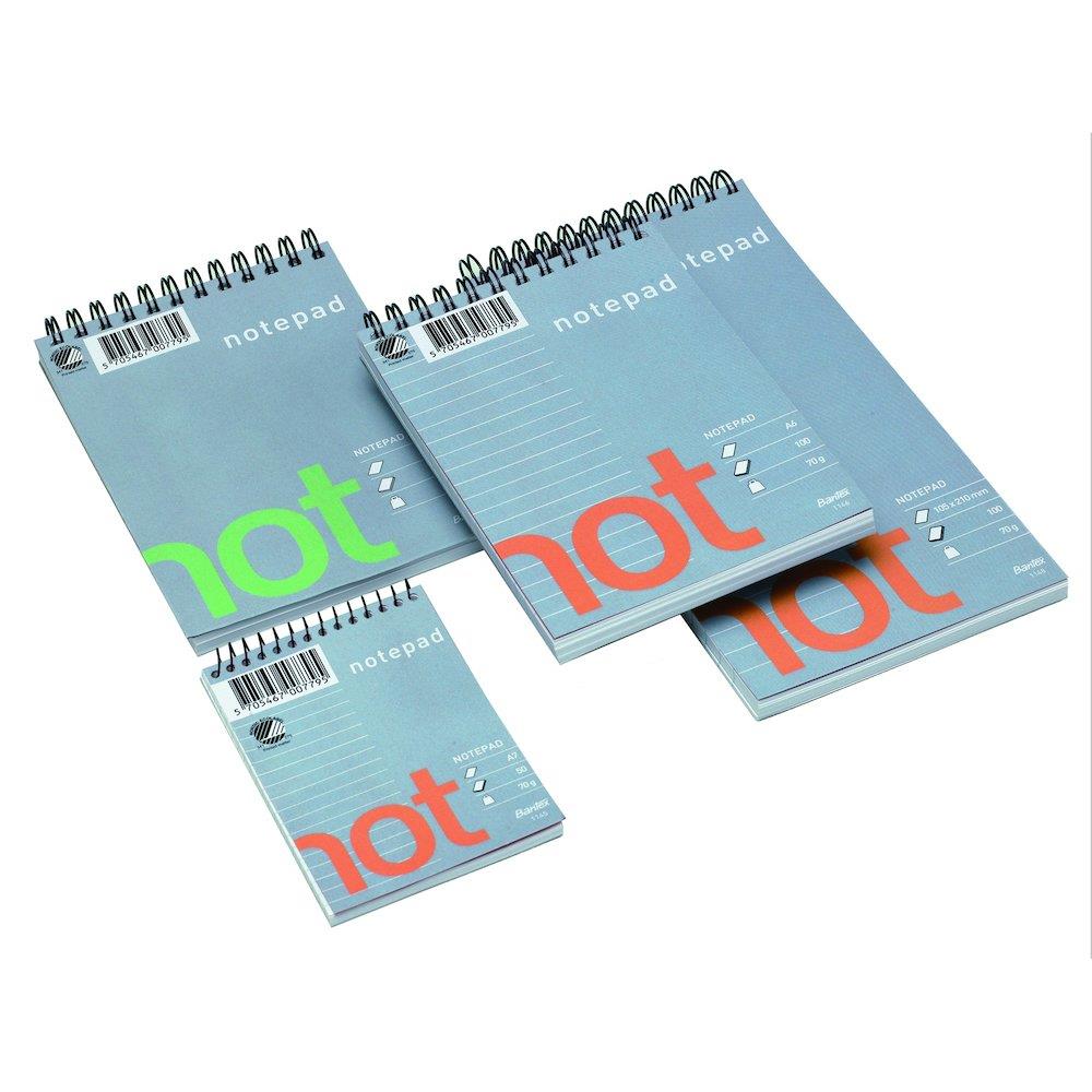 Bantex Wire-O Notepad - 20PCS, ruled, A7, 50, 70G