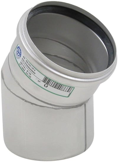 BLÜCHER Europipe Bend stainless - 125mm, 125mm, 30°