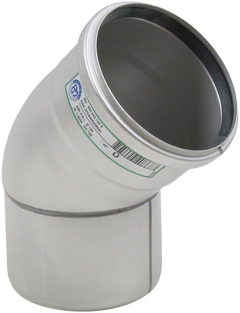 BLÜCHER Europipe Bend stainless - 125mm, 125mm, 45°