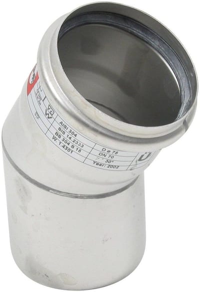 BLÜCHER Europipe Bend with EPDM acid-resistant - 75mm, 75mm, 30°