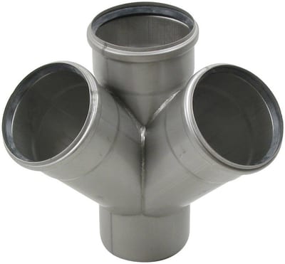 BLÜCHER Europipe Corner Branch Pipe double, angle acid-resistant - 110mm, 110mm, 110mm, 45°