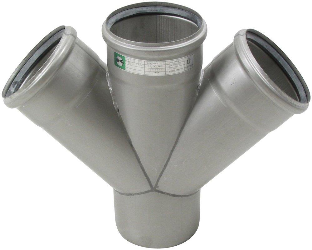 BLÜCHER Europipe Double Branch Pipe double acid-resistant - 110mm, 110mm, 110mm, 45°