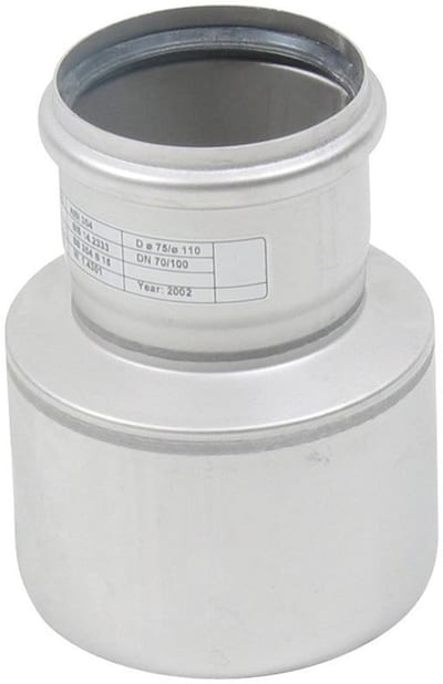 BLÜCHER Europipe Reduction stainless steel - 110mm, 75mm