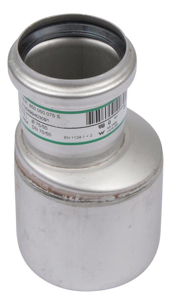BLÜCHER Europipe Reduction stainless steel - 75mm, 50mm