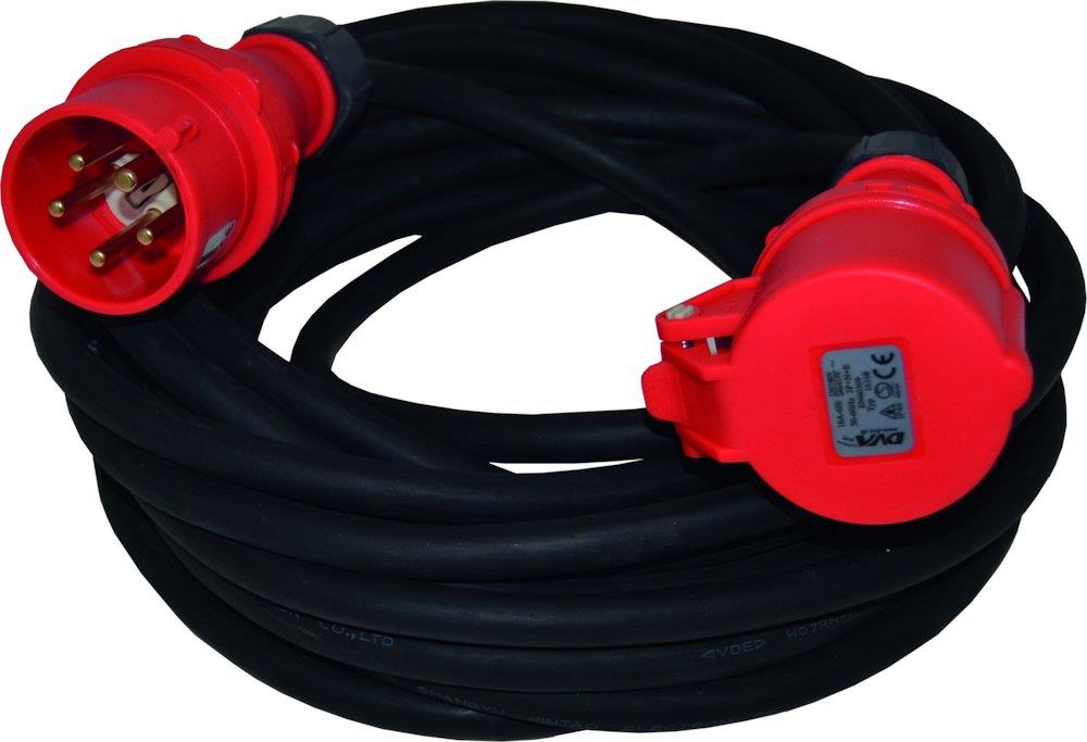 Blue Electric Cable Set CEE 5P stikprop phase-reversing - 10M, 5G1,5MM2, 16A