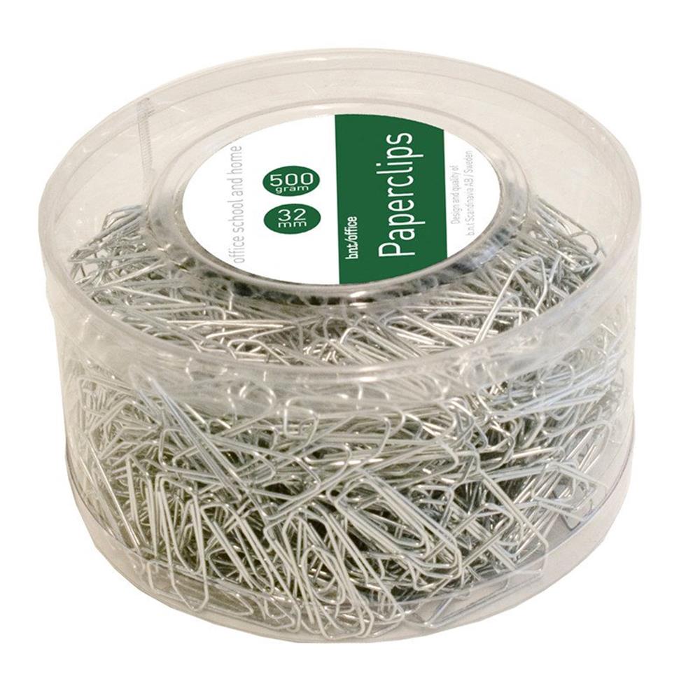 BNT Paper Clips - 32mm, 1000PCS, grey