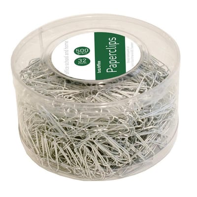 BNT Paper Clips - 32mm, 1000PCS, grey