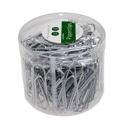 BNT Paper Clips - 45mm, 100PCS, grey