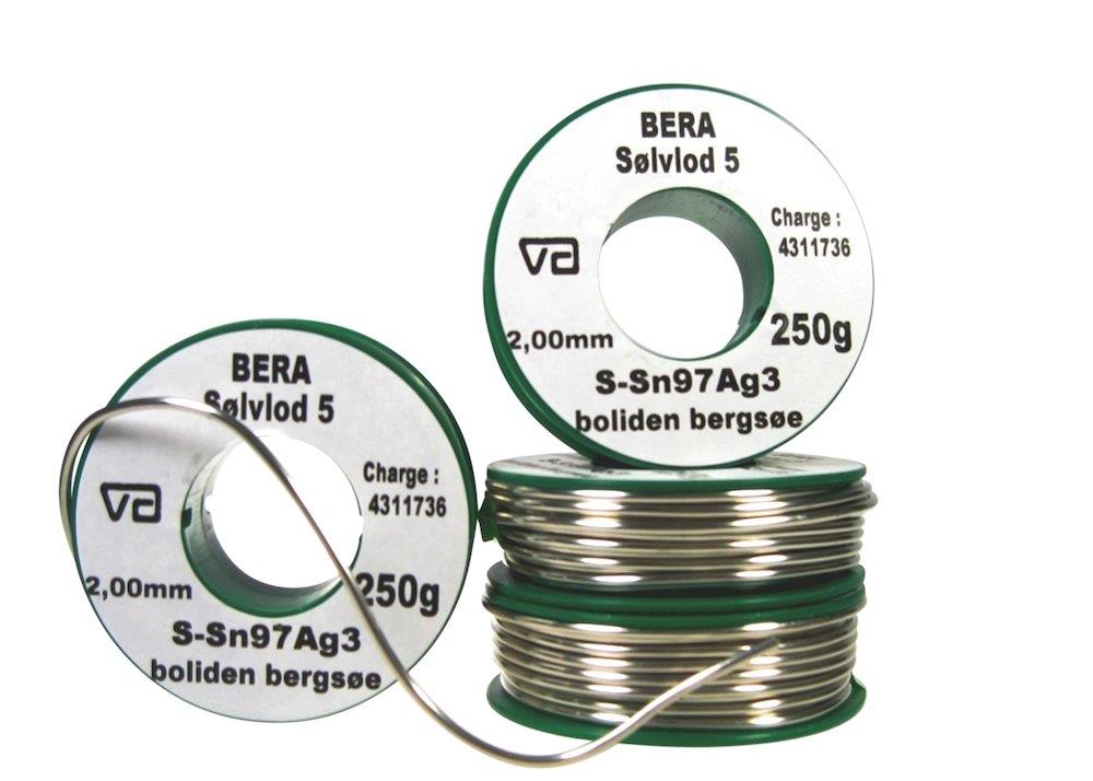 Boliden BERA 5 Silver-tin solder soft - 2mm, 250G