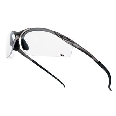 Bollé Contour Safety Glasses - One Size, Clear Lens, Scratch-Resistant