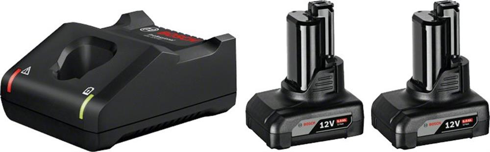 Bosch GBA Battery set w/charger - 12V, 6AH, 2PCS