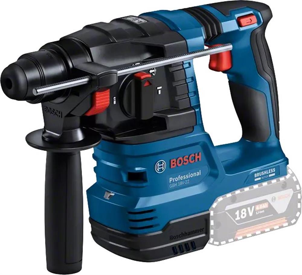 Bosch GBH 18V-22 Cordless Rotary Hammer - 18V, 0PCS, 1,9 J