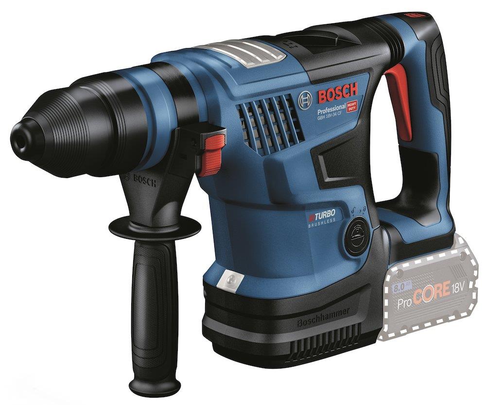 Bosch GBH 18V-34 C Cordless Rotary Hammer, Solo, 18 V, 5.8 J