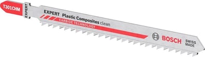 Bosch T301CHM Jigsaw Blade - 117mm, plastic, Composite, 8 TPI, 3PCS