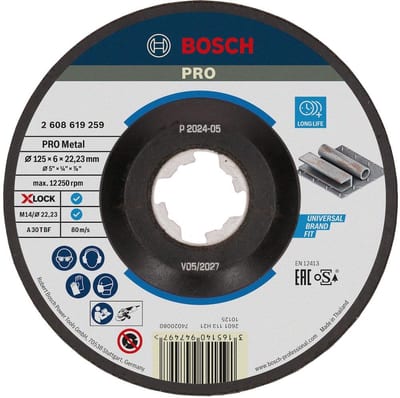 Bosch X-Lock Pro Grinding Disc Offset - 22.23mm, Metal